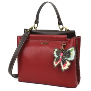 Charming Satchel - New Butterfly - burgundy
