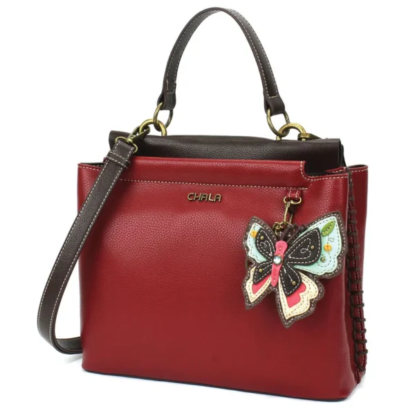 Charming Satchel - New Butterfly - burgundy