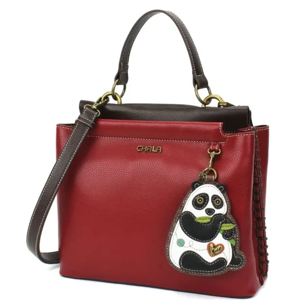Charming Satchel - New Panda - burgundy