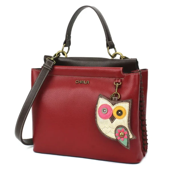 Charming Satchel - Owl Gen II  - burgundy