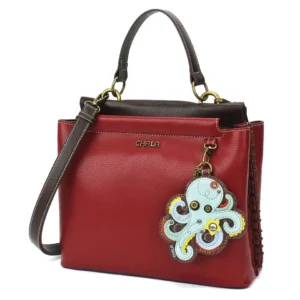 Charming Satchel - Octopus - burgundy