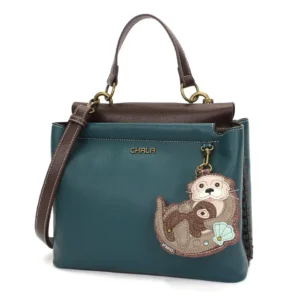 Charming Satchel - Otters - turquoise