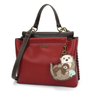 Charming Satchel - Otters - burgundy