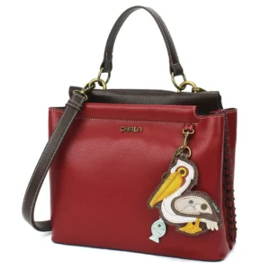 Charming Satchel - Pelican - burgundy