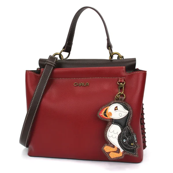 Charming Satchel - Puffin - burgundy