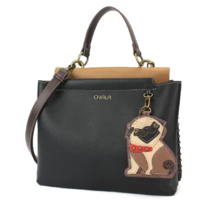Charming Satchel - Pug - black
