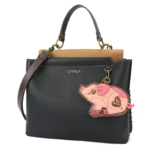 Charming Satchel - Pig - black