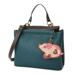 Charming Satchel - Pig - turquoise