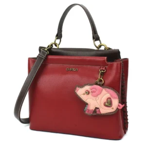 Charming Satchel - Pig - burgundy