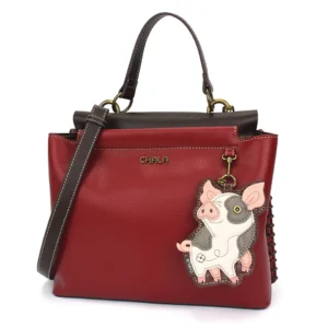 Charming Satchel - Spotted Pig - pink - burgundy