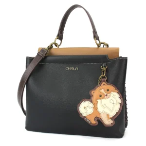 Charming Satchel - Pomeranian - black