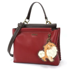 Charming Satchel - Pomeranian - burgundy