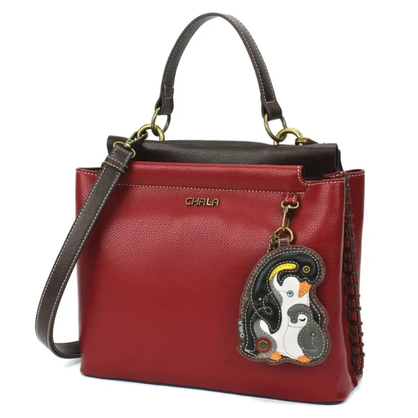 Charming Satchel - Penguin - burgundy