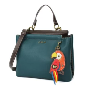 Charming Satchel - Red Parrot  - turquoise