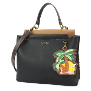 Charming Satchel - Palm Tree - black