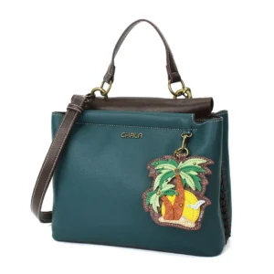 Charming Satchel - Palm Tree - turquoise