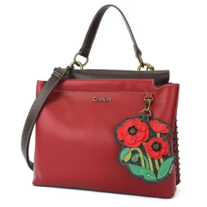 Charming Satchel - Red Poppy - burgundy