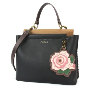 Charming Satchel - Rose A - pink - black