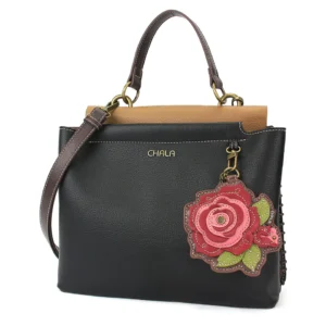 Charming Satchel - Rose B - red - black