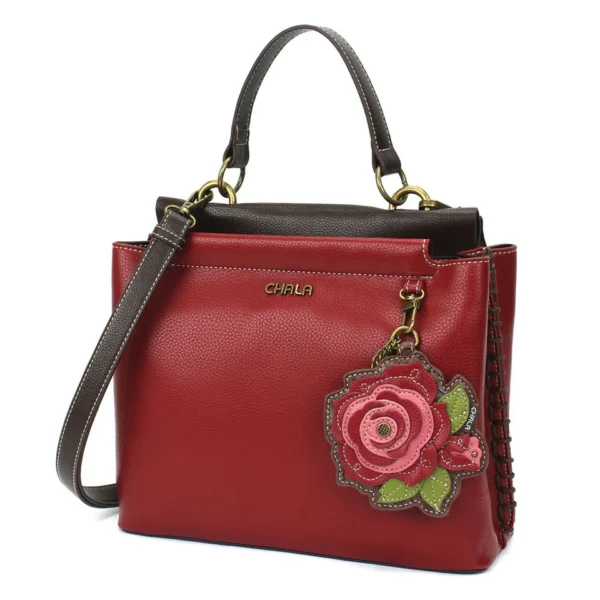 Charming Satchel - Rose B - red - burgundy