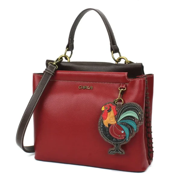 Charming Satchel - Rooster - burgundy