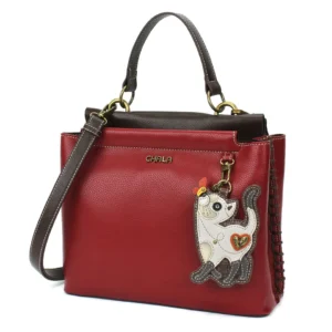 Charming Satchel - Slim Cat - burgundy