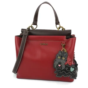 Charming Satchel - Scottie - burgundy