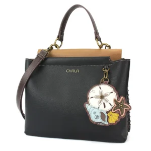 Charming Satchel - Sand Dollar - black