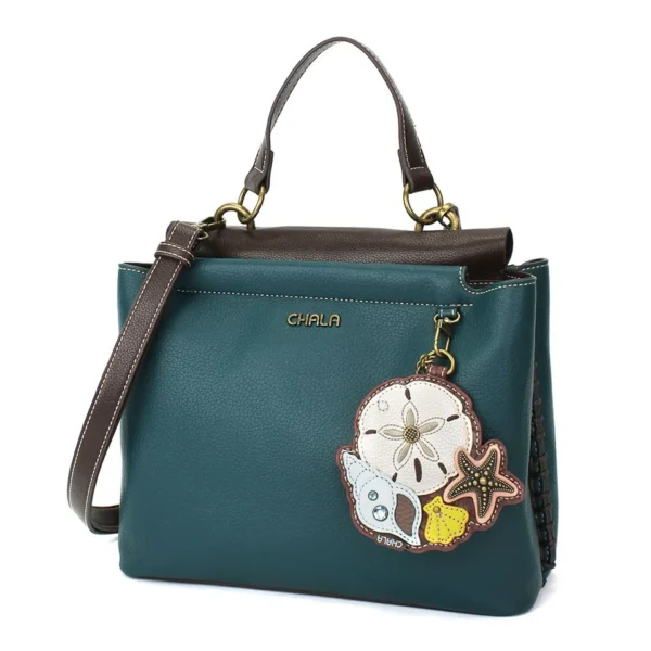 Charming Satchel - Sand Dollar - turquoise