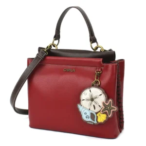 Charming Satchel - Sand Dollar - burgundy