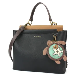Charming Satchel - Turtle - black