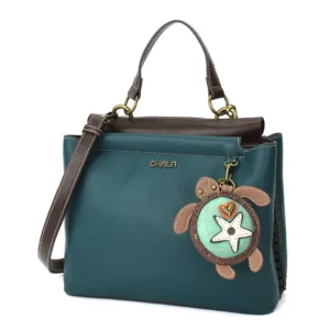 Charming Satchel - Turtle - turquoise