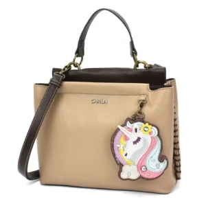 Charming Satchel - Unicorn - taupe