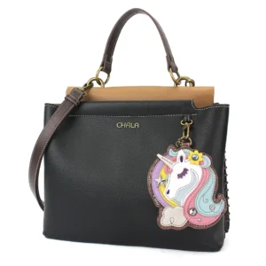 Charming Satchel - Unicorn - black