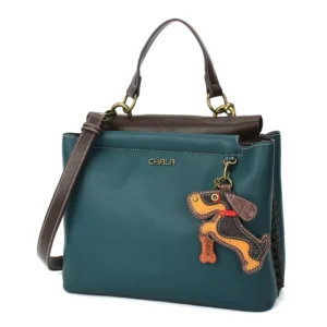 Charming Satchel - Wiener Dog - turquoise