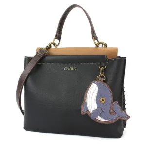 Charming Satchel - Whale - black