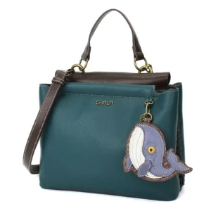 Charming Satchel - Whale - turquoise