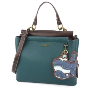 Charming Satchel - Whale Family - burgundy