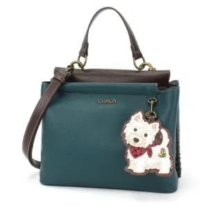 Charming Satchel - Westie - turquoise