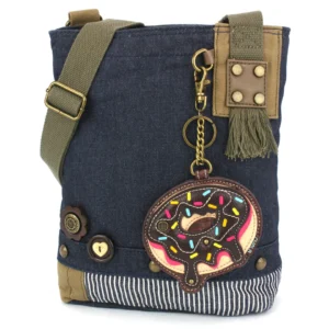 Patch Crossbody - Donut - denim