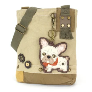 Patch Crossbody - French Bulldog - sand