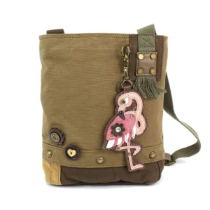 Patch Crossbody - Flamingo - olive