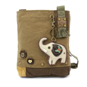 Patch Crossbody - Gray Elephant - olive