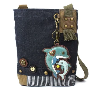 Patch Crossbody - Dolphin - denim