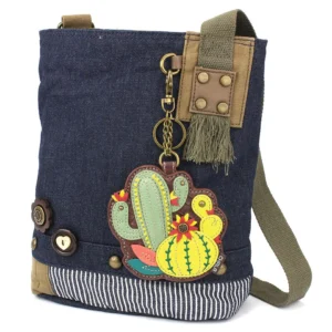 Patch Crossbody - Cactus - denim