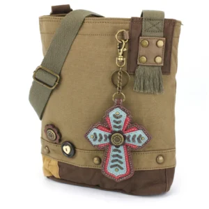 Patch Crossbody - Chevron Cross - olive