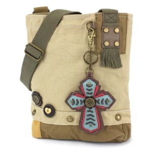 Patch Crossbody - Chevron Cross - sand