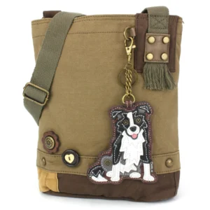 Patch Crossbody - Border Collie - olive