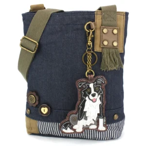 Patch Crossbody - Border Collie - denim