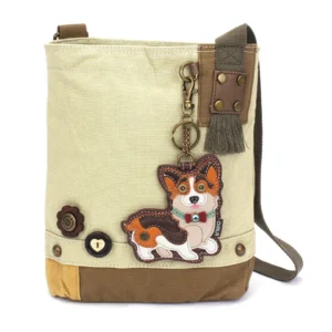 Patch Crossbody - Cardigan Corgi - sand